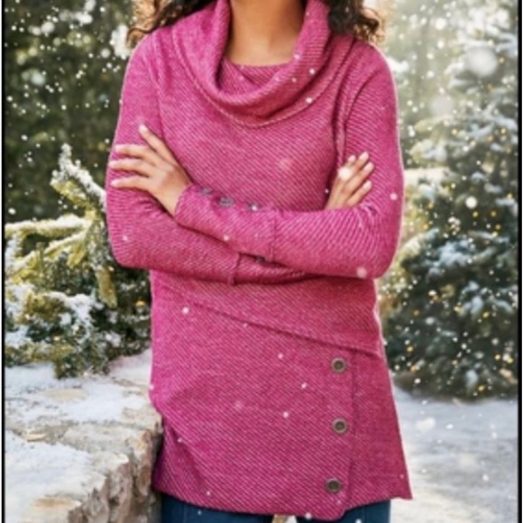 Soft Surroundings - Langley Top Relaxed Cowl Neck - Picture 1 of 6